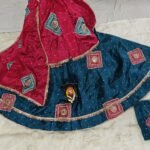 Chinon fabric bandhani Lahnga chuni