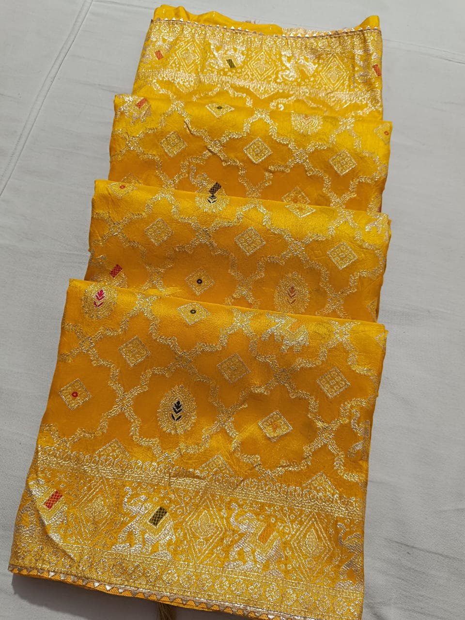 Russian Dola Fabric with Beautiful Mx Meena Zari